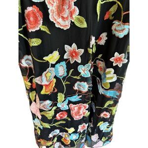 Beige By Eci Womens Multicolor Embroidered Floral Sleeveless Mini Dress Small